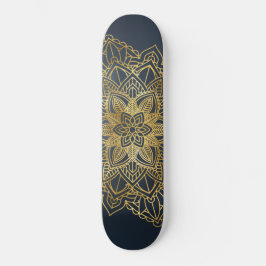 Guld Mandala Mini Skateboard Bräda 18,5 Cm