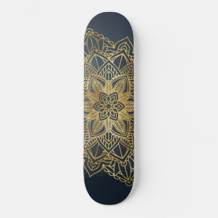 Guld Mandala Mini Skateboard Bräda 18,5 Cm