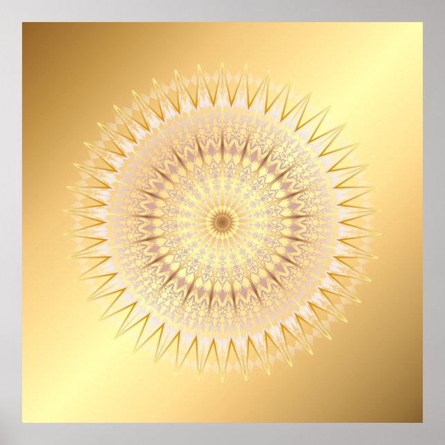 Guld Mandala Poster (Framsidan)
