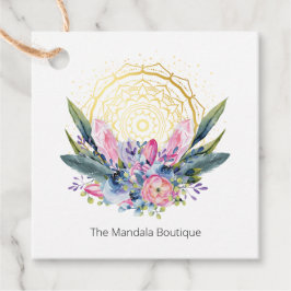 Guld Mandala Rosa Crystals Psychic Andlig Photo Gåvor Etiketter