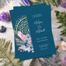 Guld Mandala Rosa Kristall Boho Handfasting Bröllo
