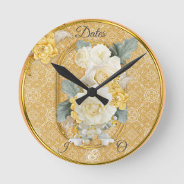 Guld Mandalas av olika formgivningar av geometrisk Rund Klocka