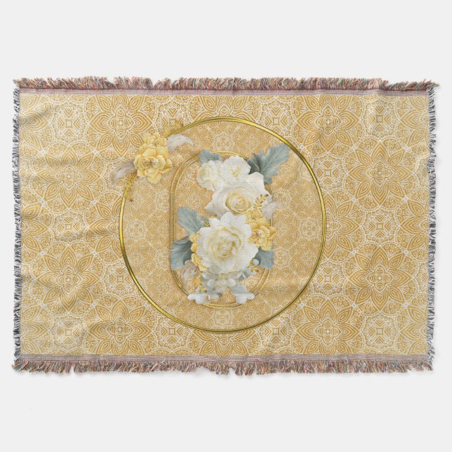 Guld Mandalas av olika geometriska cirklar Filt (Framsidan)