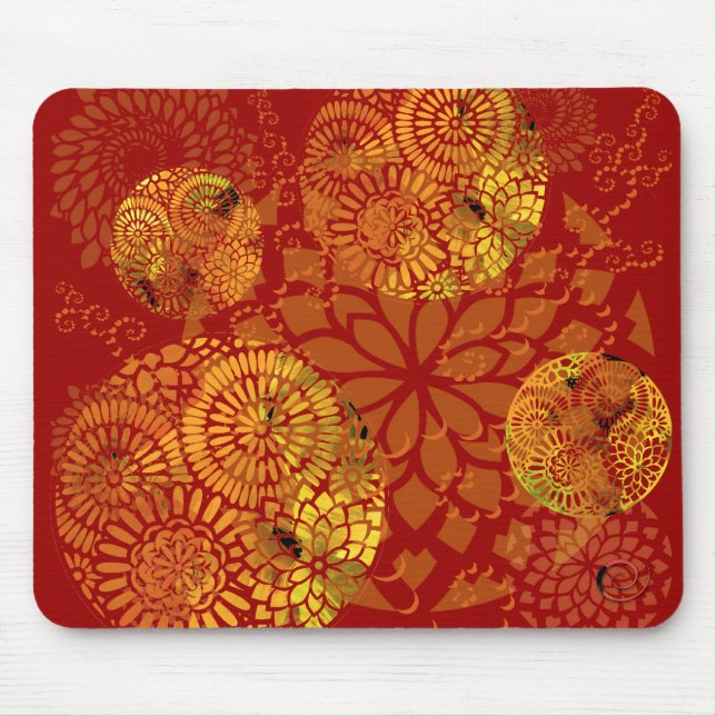 Guld- Mandalas Mousepad Musmatta (Framsidan)