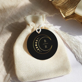 Guld Måne Bröllop Gåvor Etiketter