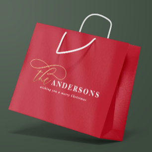 Guld-manuset röd, modern, minimal, rustig jul