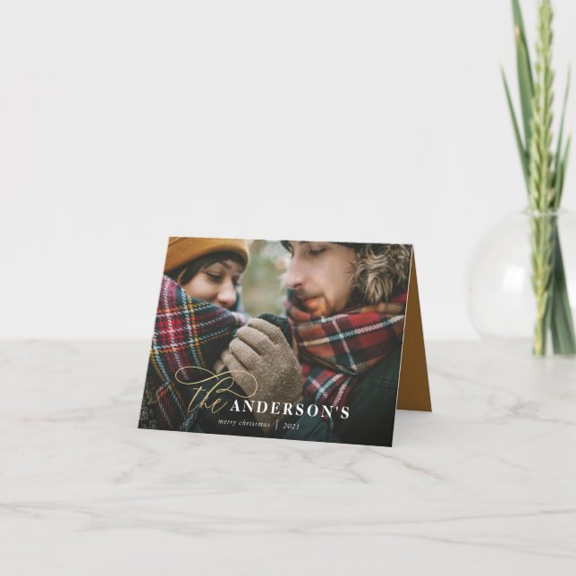 Guld-manussenapsslare, baksida 1 fotojul helgkort (Framsida)