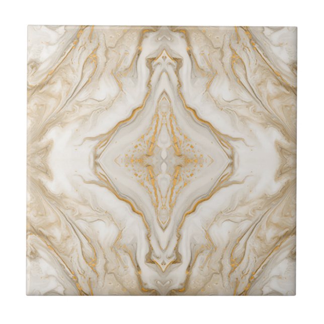 Guld Marble 2 Stones Ceramic Tile Kakelplatta (Framsidan)