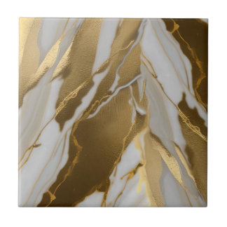 Guld Marble 3 Stones Ceramic Tile Kakelplatta