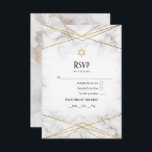 Guld Marble Geometric Bat mitzvah OSA Kort<br><div class="desc">Bat mitzvah osa med en marmor struktur med ett guld-geometriskt ram och en guld-folie bakåt.</div>