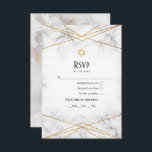 Guld Marble Geometric Bat mitzvah OSA Kort<br><div class="desc">Bat mitzvah osa med en marmor struktur med ett guld-geometriskt ram och en guld-folie bakåt.</div>