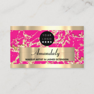  Guld Marble Glitter Beautique Shop SPA Visitkort