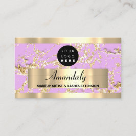 Guld Marble Glitter Beautique Shop Violet Mode Visitkort