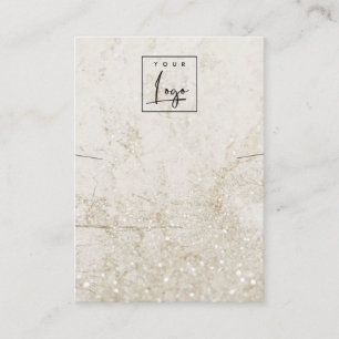 Guld Marble Glitter Necklace Band Logotyp Visning Visitkort