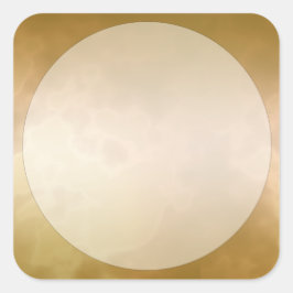 Guld Marble Label-etikett, stor ruta Fyrkantigt Klistermärke