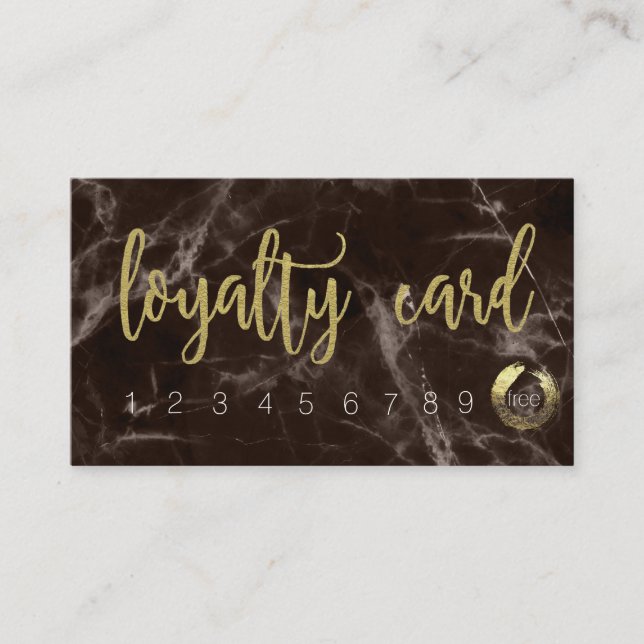 Guld Marble ⎢ Loyalty Card Lojalitetskort (Framsida)