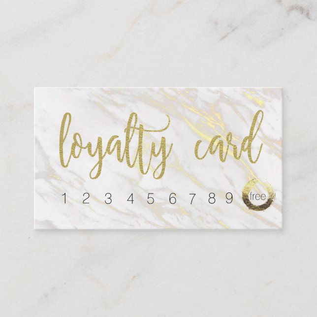 Guld Marble ⎢ Loyalty Card Lojalitetskort (Framsida)