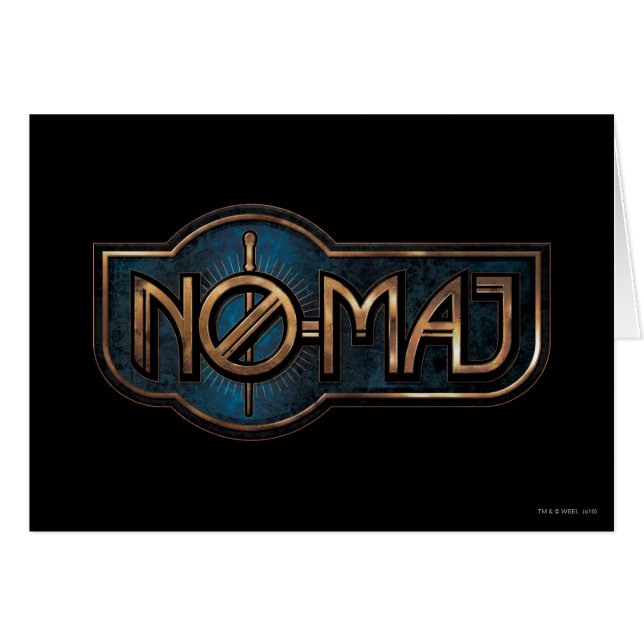 Guld & Marble NO-MAJ™-bricka Hälsningskort (Framsidan Horizontal)