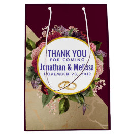 Guld Marble och Burgundy Blommigts bröllopsförmån