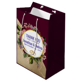 Guld Marble och Burgundy Blommigts bröllopsförmån