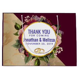 Guld Marble och Burgundy Blommigts bröllopsförmån