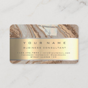 Guld Marble Professionell Business Consultant Visitkort
