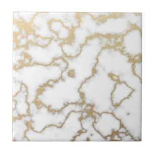 Guld Marble Sparkly Glitter Modern Simple Kakelplatta