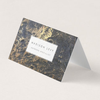 Guld Marble Sten Ansikte Design Network Visitkort