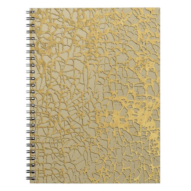Guld Marbling: Grunge Struktur Design Anteckningsbok (Framsidan)