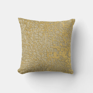 Guld Marbling: Grunge Struktur Design Kudde