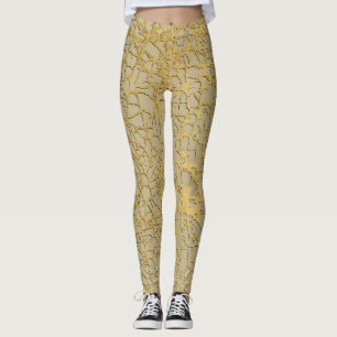 Guld Marbling: Grunge Struktur Design Leggings