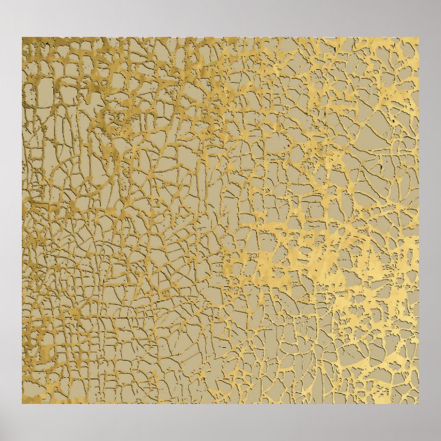 Guld Marbling: Grunge Struktur Design Poster (Framsidan)