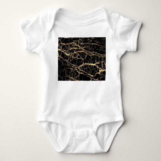 Guld Marbling Struktur: Luxe Design Inslag T Shirt (Framsida)