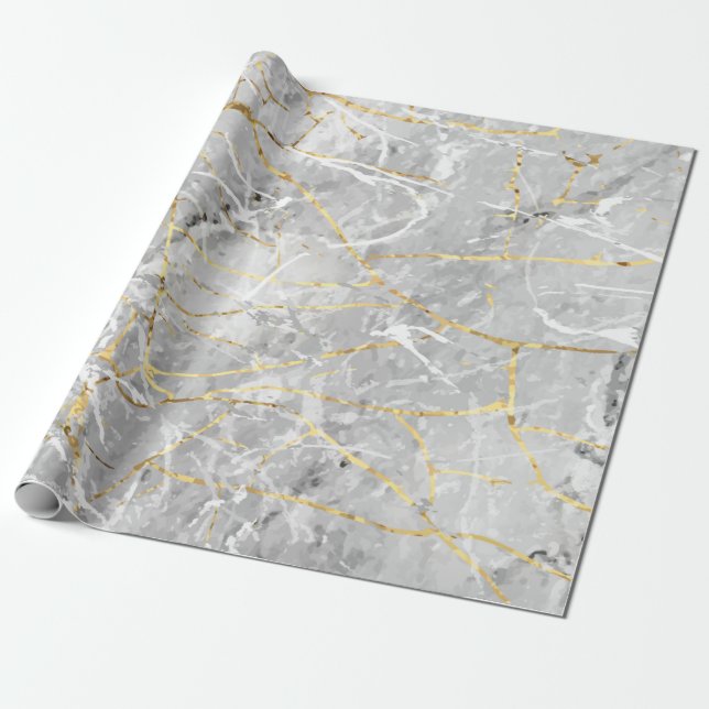 Guld marbling struktur presentpapper (Utrullad)