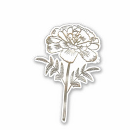 Guld Marigold Flower Klistermärken