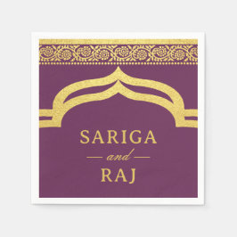 Guld Marigold Flower Mundap Canopy Arch Bröllop Pappersservett