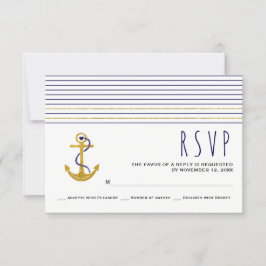 Guld, marinankare, rand nautiska bröllopet OSA