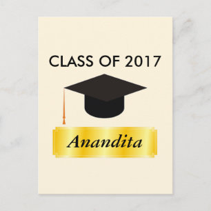 Guld Märkre Studenten Meddelande Vykort