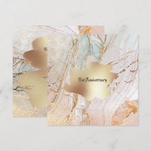 Guld marmor geode struktur DIY elegant party Inbjudningar