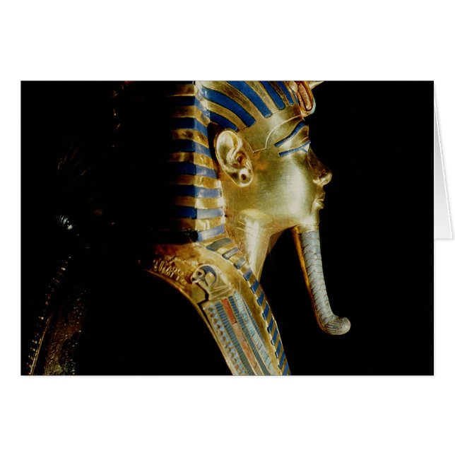 Guld maskerar av Tutankhamun Hälsningskort (Framsidan Horizontal)