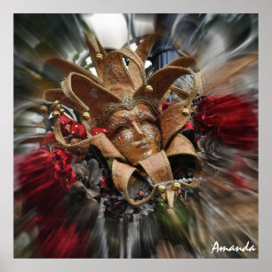 Guld Masquerad Poster
