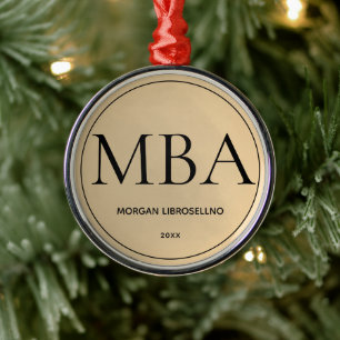GULD MBA STUDENTEN JULGRANSPRYDNAD METALL