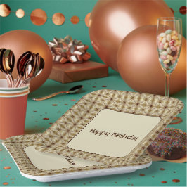 Guld med brunt i Mönster