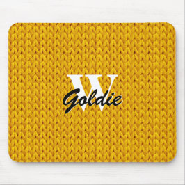 Guld med kanoniserad Struktur-musknapp med monogra Musmatta