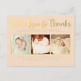 Guld med Kärlek och tack, Sip & Se vykort