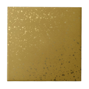 Guld med Speckles. Kakelplatta