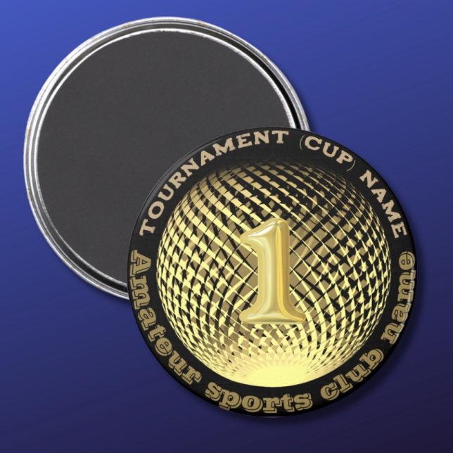 Guld medalj, 1:a ställe-segrare, mästare Sticker Magnet (Skapare uppladdad)