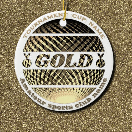 Guld medalj, 1:a ställe-segraren Sticker Julgransprydnad Keramik