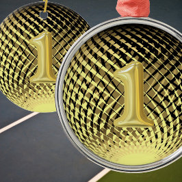 Guld medalj, vinnare 1:a ställe julgransprydnad keramik