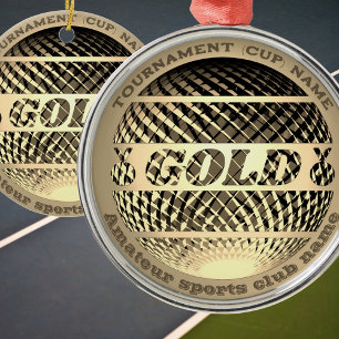Guld medalj, vinnare 1:a ställe julgransprydnad keramik
